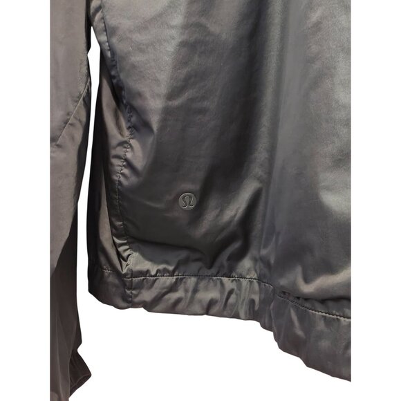 Lululemon Stretch Satin Nylon Rainforest Green Athleisure Cropped Jacket Sm - Picture 7 of 10